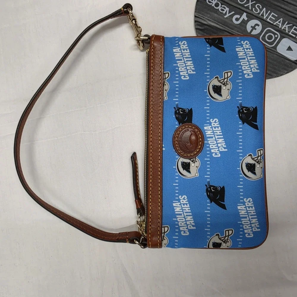 Dooney & Bourke Carolina Panthers Blue Clutch Wristlet with Detachable Strap